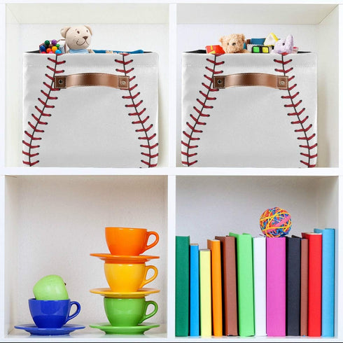 Storage Basket Cube for Toys, Large Collapsible Laundry Organizer for Closet Shelf, 15x11x9.5 in, 2 Pack