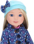 Sophia's 4 Piece Winter Outfit with Print Coat, Pants, Hat and Boots for 14.5" Dolls in Blue