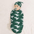 Sets Eagle On Green Background Newborn Swaddle Blankets Hat Soft Baby Receiving Blanket Swaddle Sack for Baby Shower