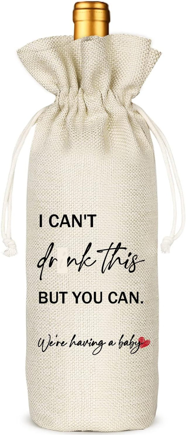 Socive Pregnancy Announcements Wine Bag, Cute Baby Announcement Wine Bag, Pregnant Reveal, Grandparents