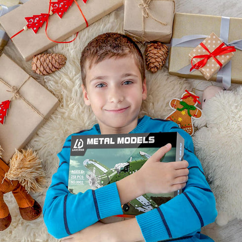 Lucky Doug Model Airplane Set - DIY Building Stem Projects Toys for Kids Ages 8-12