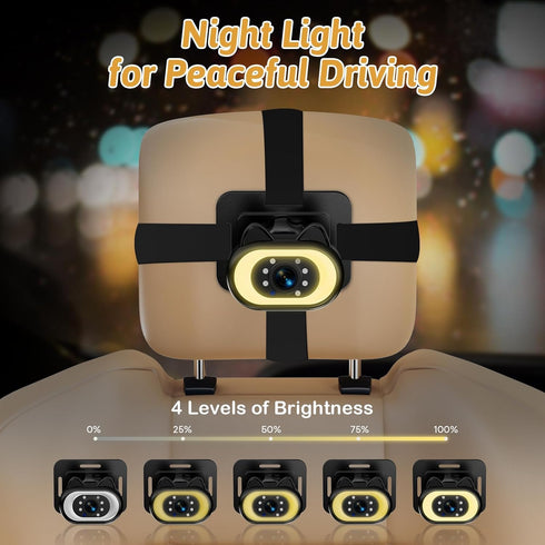 Wkzay 1080P, 150 4.3 Baby Car Camera for Backseat HD Wide Angle, Night Vision, Easy Installation, Adjustable LED Light