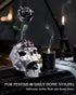 ONIMISC Set, 3 1 Skull Black Rose Flower Building in Gothic Horror Decor Botanical Artificial Flowers Collection Toys