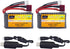 2PCS 7.4V 35C 1800mAh Lithium Battery with USB Charging Cable for WLTYOS K929-B A959-B 12401 12402 12403 12404