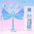 LED Light & Music Bubble Machine - Bubble Wands for Kids Girls | 3 AA Batteries & 2 Bubble Solutions | Outdoor Party