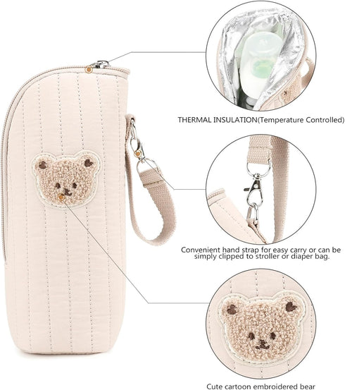 Generic Insulated Baby Bottle Bag - Baby Bottle Carrier, Babyy Bottlle Cooler Bag | Portable Tote For Breast Milk