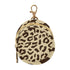 Leopard Print Round Pacifier Storage Case with Zipper, Portable Pacifier Case for