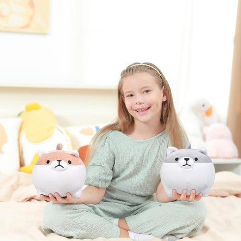 Corgi Plush 8'' - Shiba Inu Plush, Cute Kawaii Stuffed Animal Dog Gift for Kids
