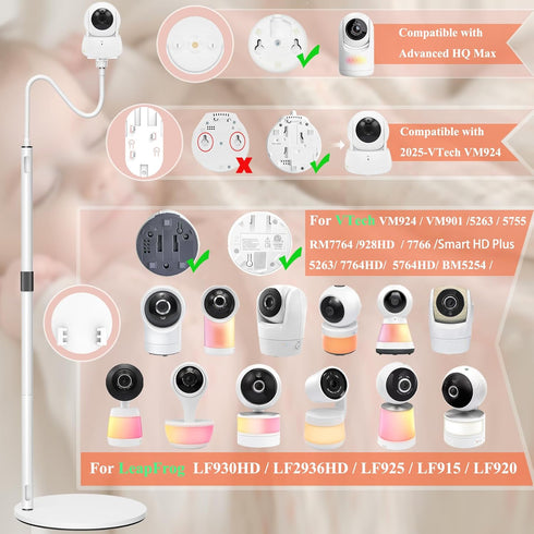 Derebir Momcozy/Nanit Baby Monitor Floor Stand Holder Mount Compactible with VTech/HelloBaby