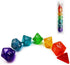 Bescon Colorful Unicorns Rainbow Sparkled Polyhedral D&D Dice Set of 7 RPG Role Playing Game