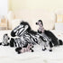 5pcs Set, 25 inch Tezituor Wildlife Zebra Stuffed Animals Realistic Stuffed Zebra with Babies for Boys Girls, Large