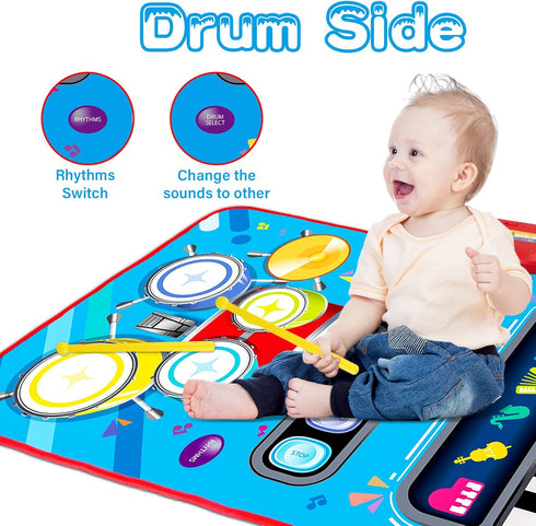 1 1-2 2 1 12-18 1 2 3 Baby Toys for Year Old: Baby Musical Mat Toddler Toys Age - in Piano Drum Babies Play Mat