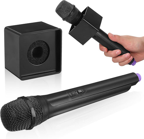 Gadpiparty Fake Microphone Model - 2pcs Realistic Mic Toy with Mic Flag for Kids Pretend Play Party Favors