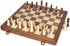 15" Set ELONGDI Wooden Chess with Magnetic Pieces - Extra Queens - Folding Chessboard Portable Travel Tournament Chess