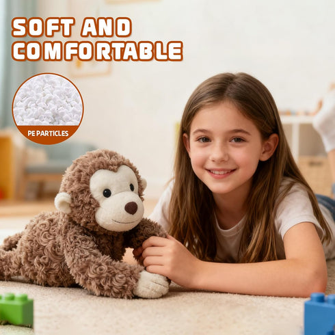 TYOMXA 14" 7 OZ Monkey Cute Stuffed Animals,Sensory Comfort Plush Throw Pillow Toy,Monkey Plush Toys for Stress Relief