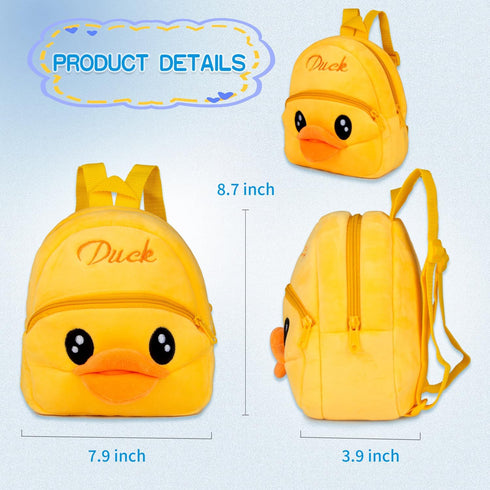 9pcs Set Backpack 17-22 Inch PEDOLLTREE Reborn Baby Dolls Clothes Accessories Yellow Duck with Diaper for Reborn Doll