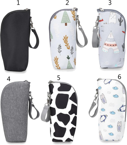 XAGMODSHN Travel Milk Warmer Bag Infant Feeding Bottle Protective Cover Insulation Pouch Portable Organiser Bag Nursing