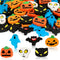 JUNEBRUSHS 65 Pcs Halloween Mini Erasers for Kids, Cute Bulk Erasers for Halloween Party Favors, Fun Ghost Bat Pumpkin