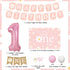 1st 1 Daisy Birthday Decorations for Girl, Pink and White Balloons Number Foil Balloon, Isn't She Lovely Isn't She