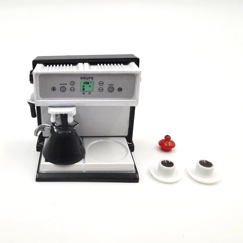 1:12 Dollhouse Miniature Coffee Machine, Simulation Coffee Maker with Coffee Pot for Kids Indoor Play