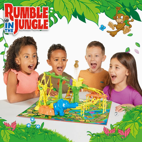 TOMY Rumble in The Jungle, Marble Run Family Board Game for Game Night, Fun Board Games for Kids Ages 5+, Multicolor