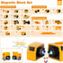 Lawfig 7 1 Set, 3-8 Magnetic Transform Engineering Car Assembled Toys, Construction Vehicles with Storage Box, in Robot