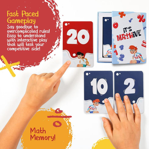 It's Mathive Card Game for Kids – Interactive Math Learning Game for Teens and Adults, Fun and Educational