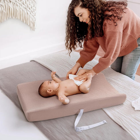 Lulumoon Muslin Changing Pad Cover - Soft Sheets for Baby Diapering