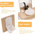 Toyvian 8pcs Dollhouse Bathroom Set: 1/12 Scale Toilet Bathtub Basin Wooden Bathroom Cabinet with Sink Miniature