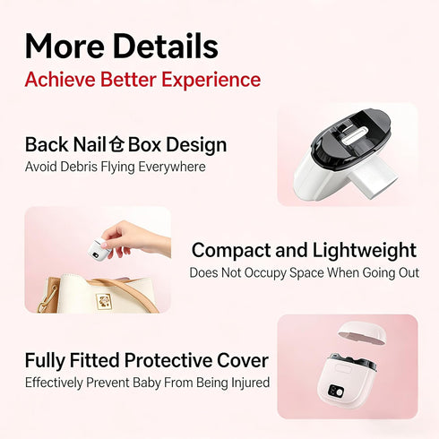 Generic 3-Speed Trimmer Electric Nail Clipper, Rechargeable Nail with LED Light Quiet Motor & Nail Debris Collector