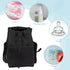 HAMPPLIES Backpack Diaper Bag for Moms with Drawstring Closure, Black Diaper Bag with Wet and Dry Separation, Large