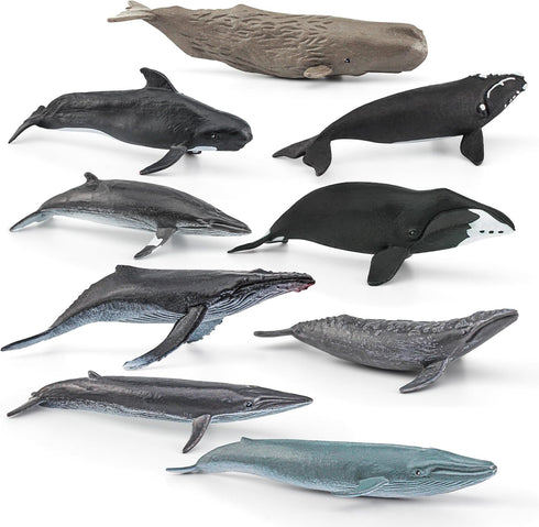 Mini Whale Shark Toy Set Small Sea Creatures Toys for Kids 2-4