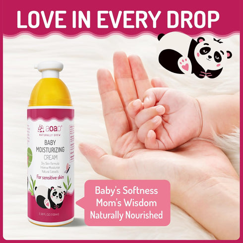 100ml/3.38oz Kids Face Cream, Baby Soothing Moisturizing Cream, Nourishing & Hydrating, Gentle Formula with Shea