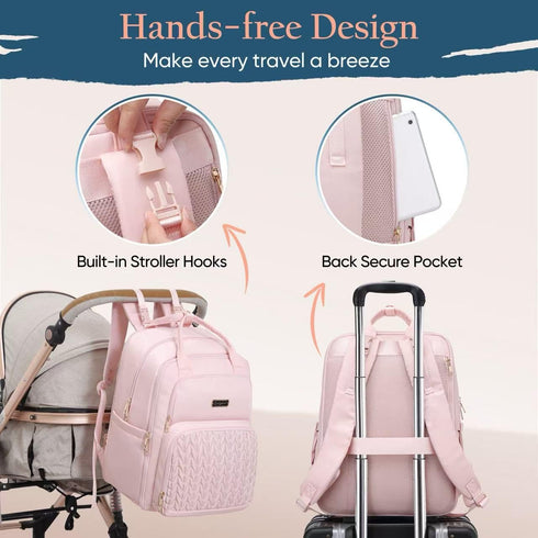 Backpack 2 30L-38L) Backpack Qualyphant Extra Large Diaper Bag - Diaper Bag for Kids Twins (Expandable - Cute Travel
