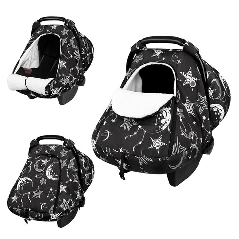 Winter Car Seat Cover Baby, GFU Warm Carseat Cover for Babies, Universal