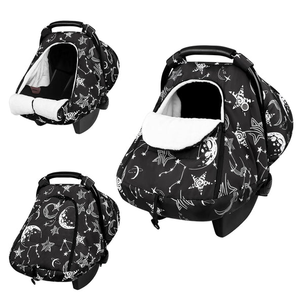 Winter Car Seat Cover Baby, GFU Warm Carseat Cover for Babies, Universal