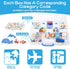 15 3-5 HarVow Busy Book with Classified Storage Box & Double-Sided Writing Board, Themes Montessori Preschool Learning
