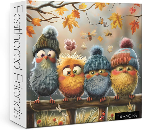 BBOLDIN Autumn Bird Puzzles for Adults 1000 Piece Nature, Pretty Fall Landscape Art