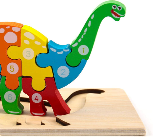 Montessori Mama Wooden Toddler Puzzles - 4-Pack Learning Toys for Kids Ages 2-4
