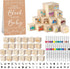 Aisharery 117 Pcs Baby Shower Blocks to Decorate Game Kit Includes 52 Wooden