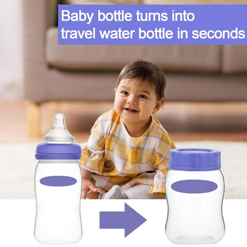 Penitue 6pcs Baby Bottle Caps for Pigeon & Lansinoh Bottles, Leak Proof Travel and Storage Replacement Tops Lids Covers