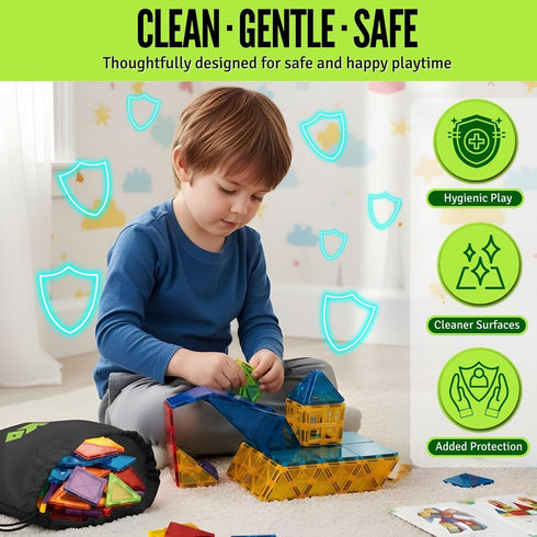 136 2 3-12, Set Magnet Tiles for Kids PCS with Cars Bases, STEM Magnetic Tiles for Toddlers, Educational Learning Toys