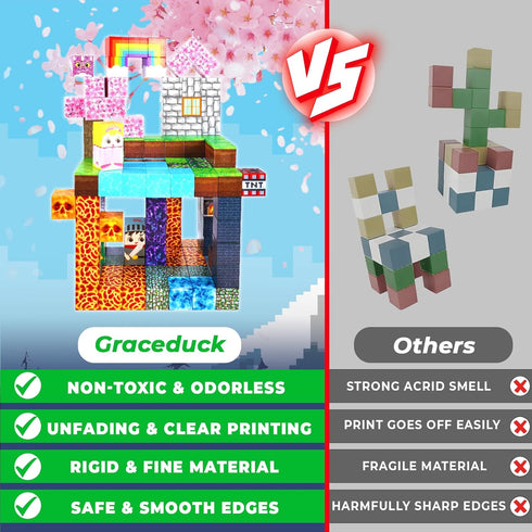 150 3 4 5 6 7 8 9 10 GraceDuck Magnetic Blocks - PCS Build Dark Forest Castle - Magnetic Toys for Montessori Toddler