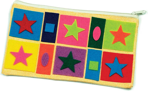 Baker Ross EK310 Self Adhesive Felt Shapes - Pack of 195, Ideal for Children to Decorate Crafts, Assorted