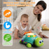 6 12 Tummy 12-18 6 7 8 9 10 1 2 Letapapa Baby Toys to Months, Time Toy for Months, Musical Turtle Crawling Toys