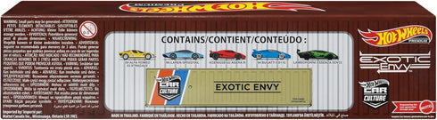 Hot Wheels Premium Speed Machines 5-Pack of 1:64 Scale Toy Cars, Full Metal Body with Real Riders Tires for Collectors