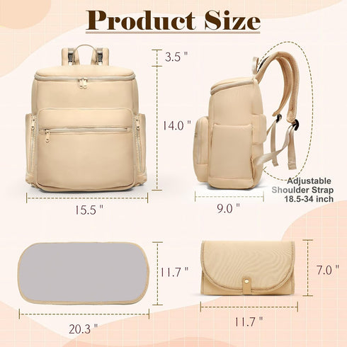Backpack, Backpack, Backpack 16 4 Diaper Bag Neoprene Bag Large Diaper with Diaper Bag Organizers, Insulated Pockets