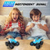 1:64 2.4GHz 4-7, 360 6-8 Gohero Monster Trucks Toys, Mini Remote Control Car for Boys Spin & Walk Upright Little Blue