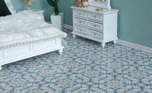 1/12 1/6 60pcs iLAND Dollhouse Flooring on Scale Scale, Miniature Dollhouse Accessories, Double-Sided Dollhouse Floor