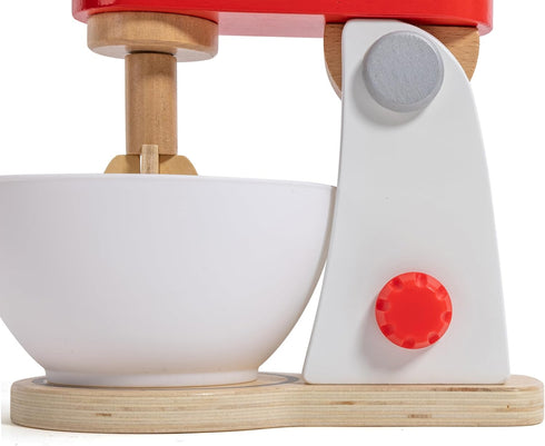 Plaset| 3 Hape Wooden Mighty Mixer Kitchen Educational Pretend Play Baking Mixer Toy Kitchen for Preschoolers Ages